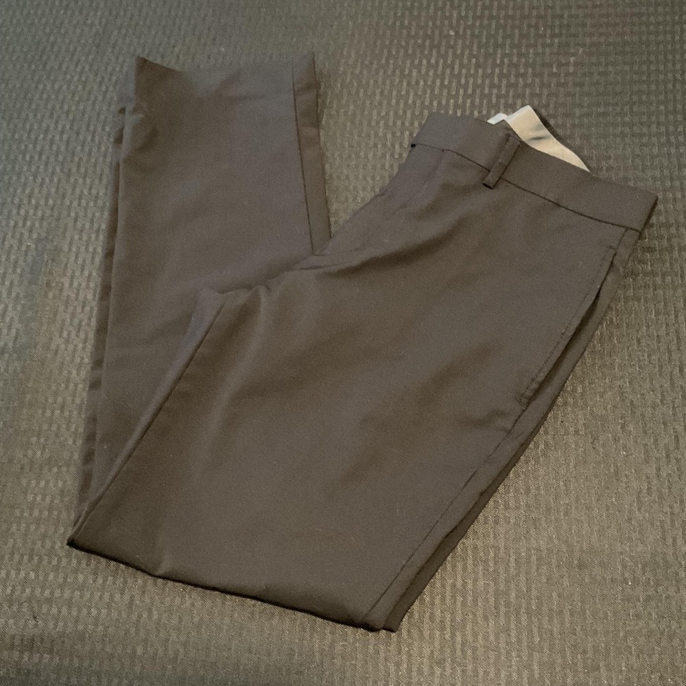 Calvin Klein Dress Pants Mens 30x27 Black Flat Front Straight Office Wear Formal